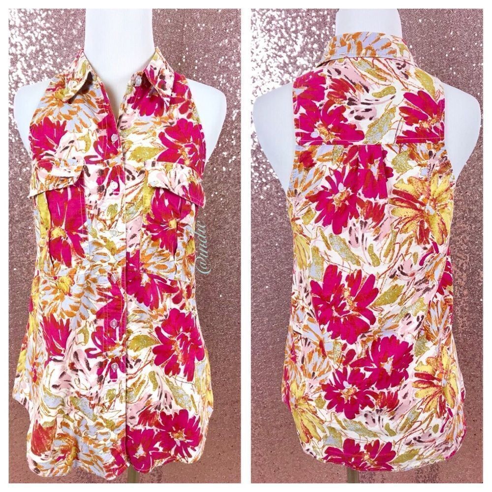 Anthropologie porridge floral top